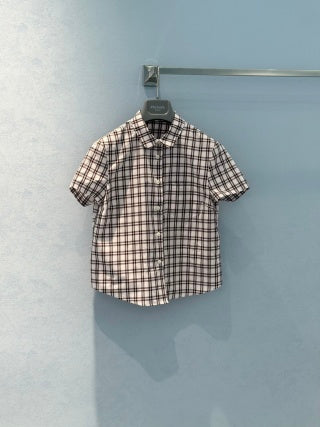 Prada 25 Plaid Set White mix Colors Cotton