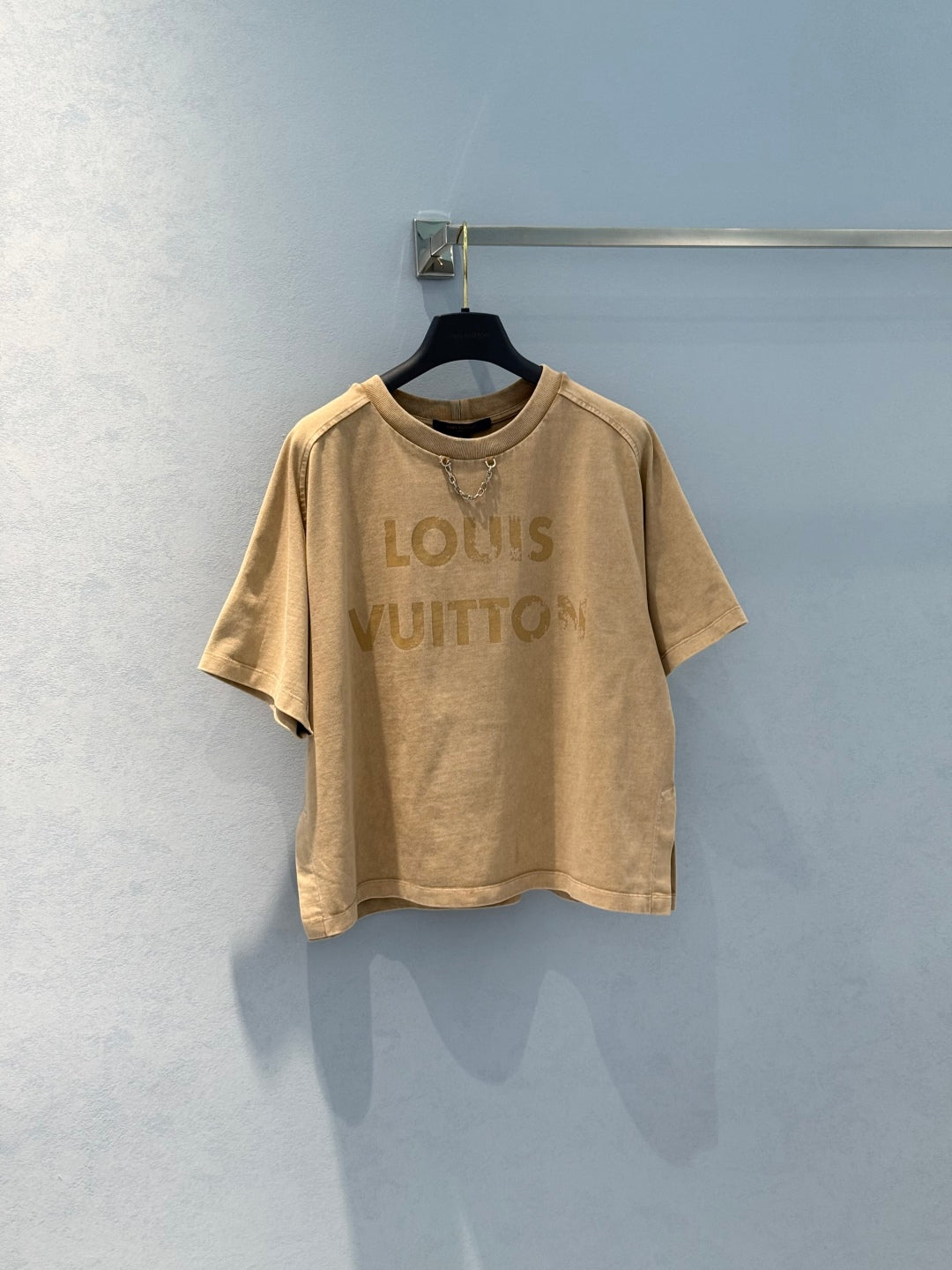 LV Slit T- shirt Brown Grey Cotton