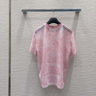 CD 25 Short Sleeve Clothing Set Pink Polyester