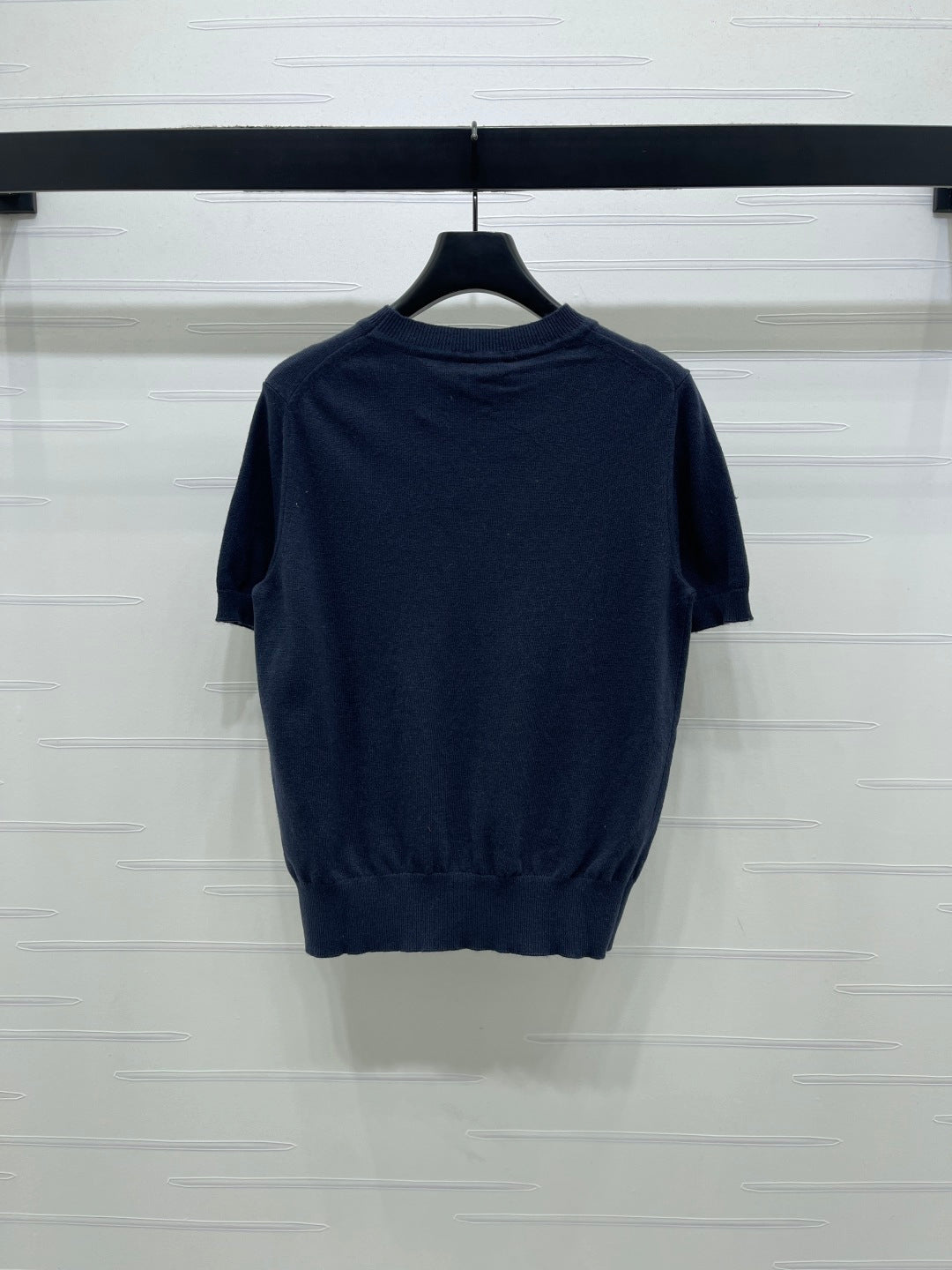 Dior 2026 Floral Embroidered Butterfl Short-Sleeve T-Shirt Wool