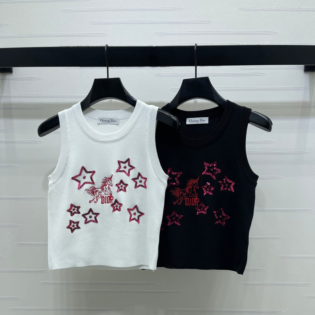 Dior 2026 Sequined Knit Vest Wool