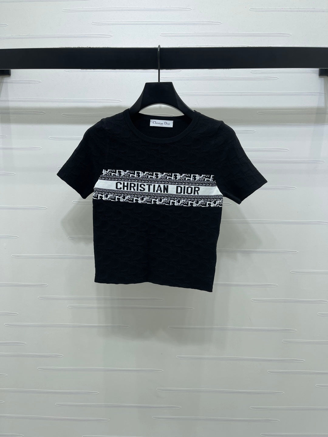 Dior 2026 Crew Neck Knit Short-Sleeve Top Wool 352606