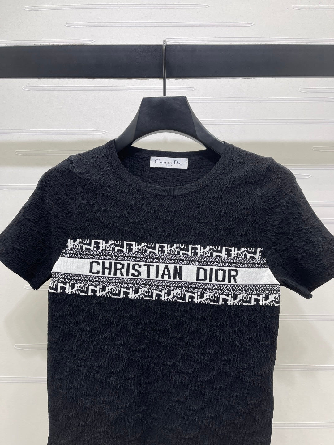 Dior 2026 Crew Neck Knit Short-Sleeve Top Wool 352606