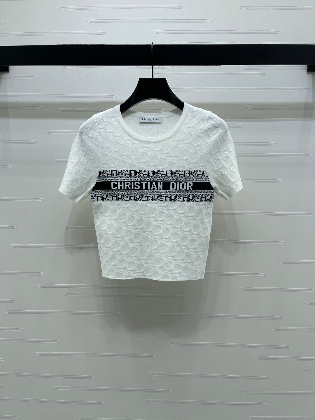 Dior 2026 Crew Neck Knit Short-Sleeve Top Wool 352606