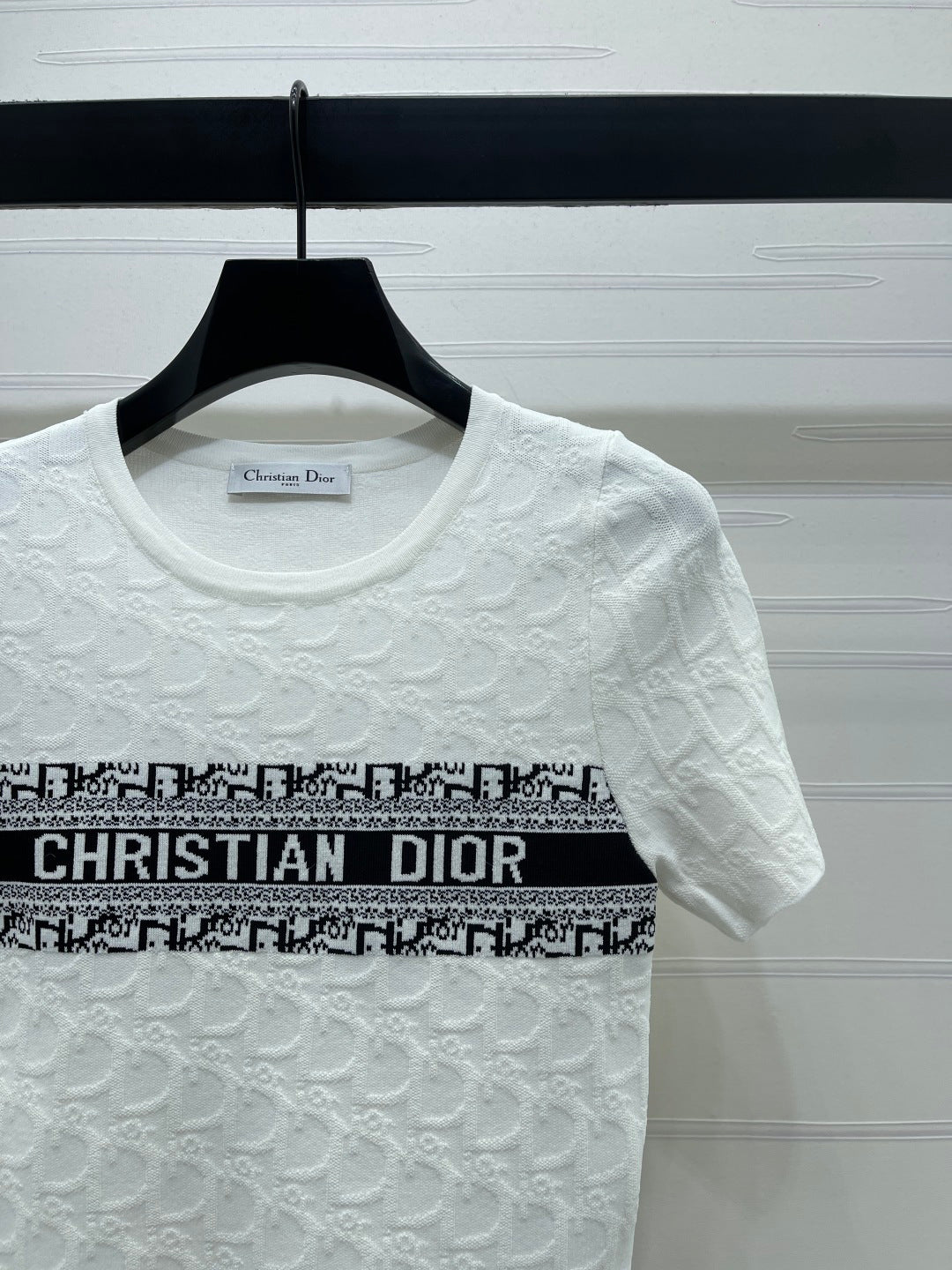 Dior 2026 Crew Neck Knit Short-Sleeve Top Wool 352606