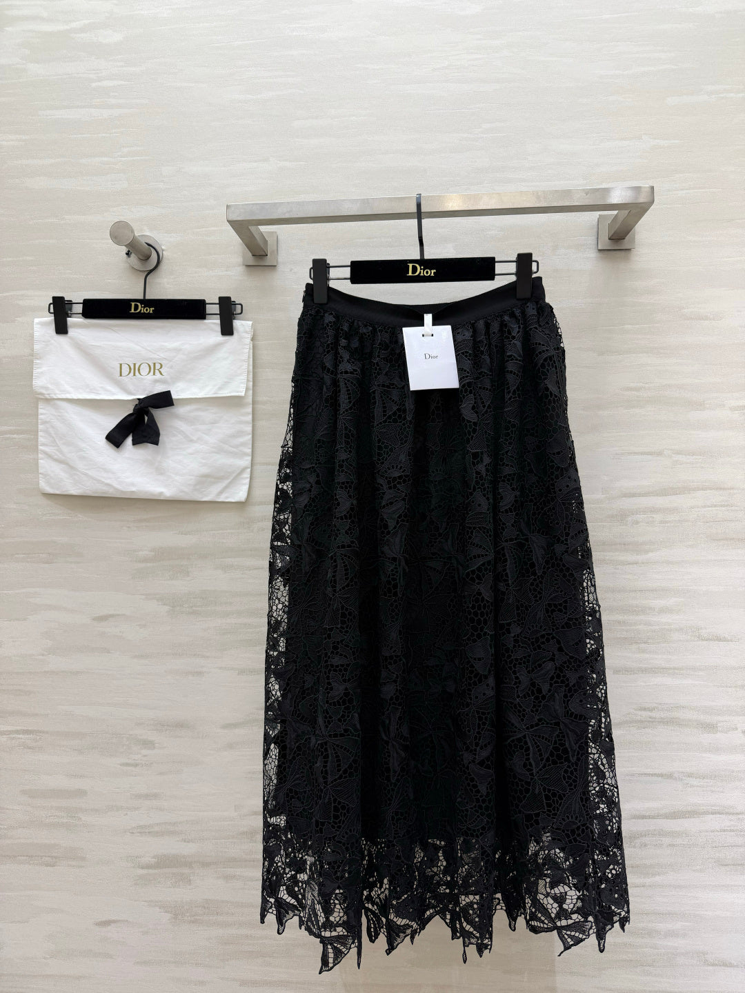 Dior 2026 Lace Skirt Black And White Cotton 410264