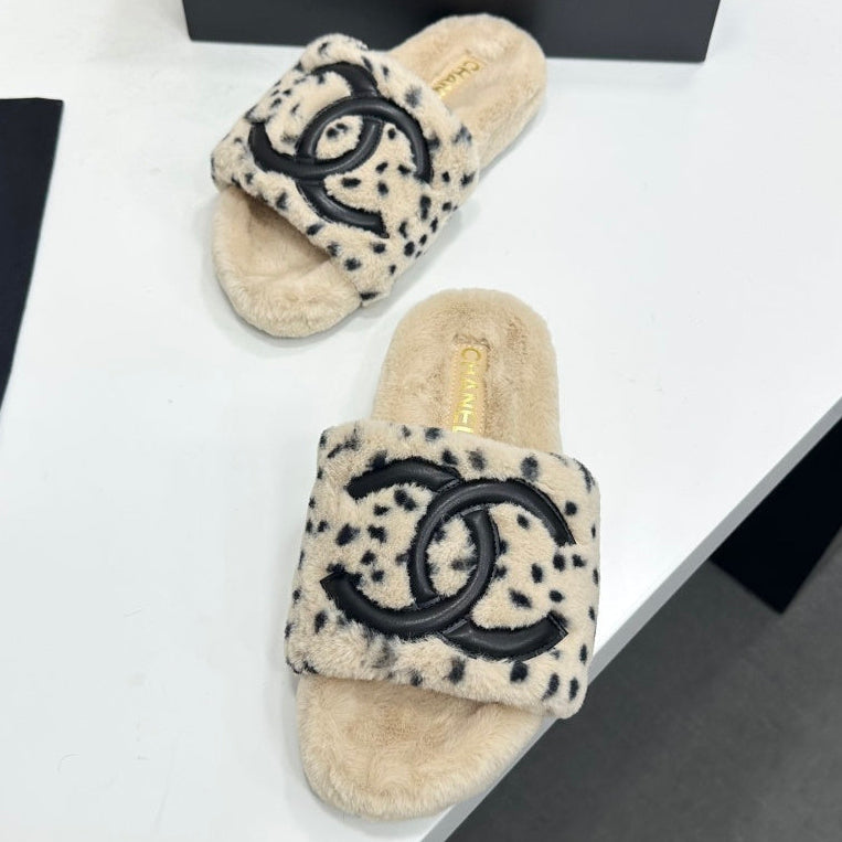 Chanel 2026 Polka Dot Pattern Sandals Wool 985906