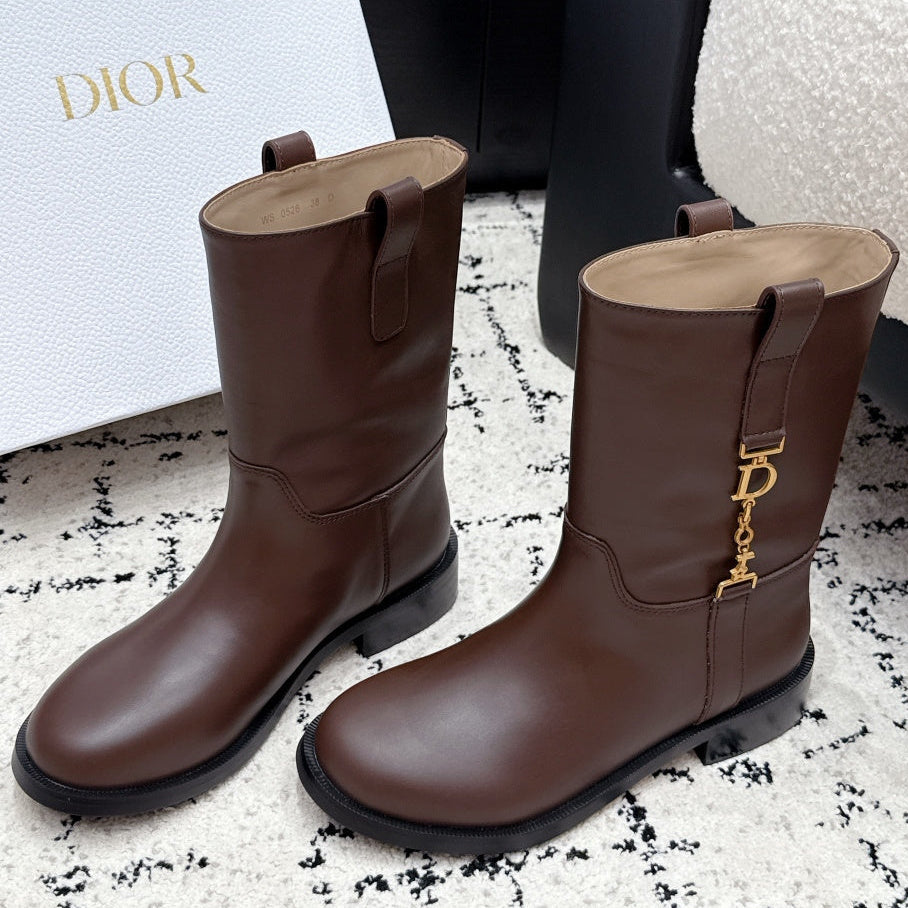 Dior 2026 Diorly Boots Brown Shiny Cowhide 139303