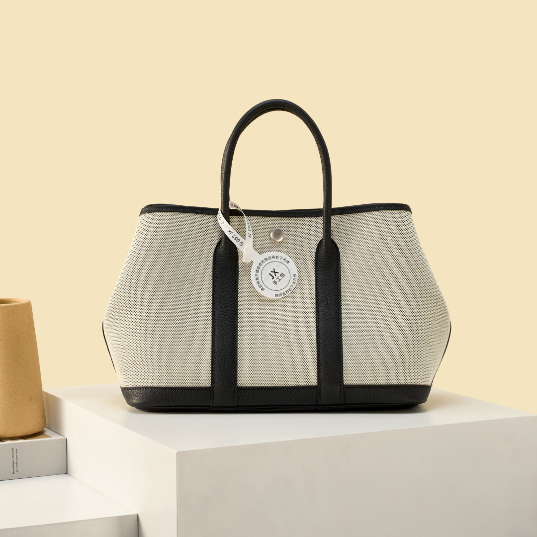 High-end Hermes 2026 Garden Party 30cm Bag Dutch Leather Canvas