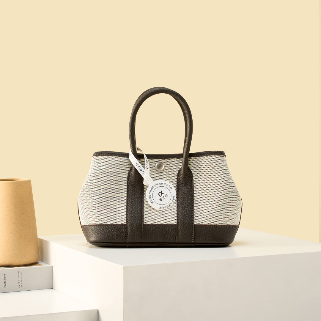High-end Hermes 2026 Garden Party 23cm Bag Dutch Leather Canvas