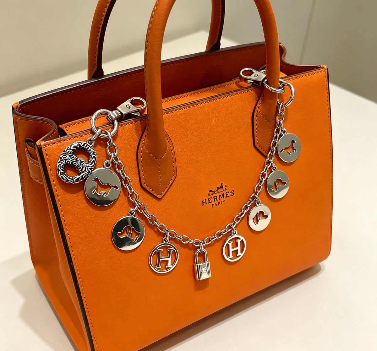 Hermes Breloque Olga Silver Metal