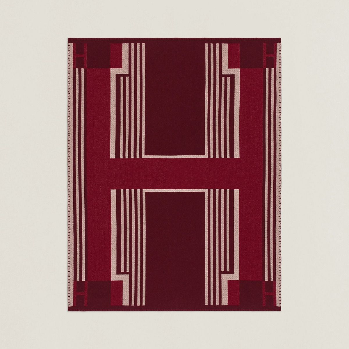 HM Ithaque Blanket Bordeaux Wool Cashmere