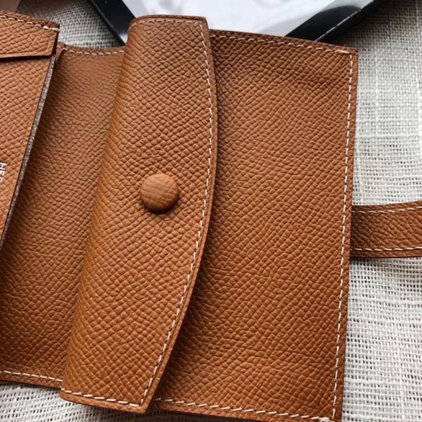 HM Bearn 10cm Mini Wallet In Gold Epsom Leather