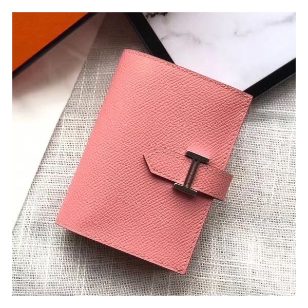 HM Bearn 10cm Mini Wallet In Rose Confetti Epsom Leather