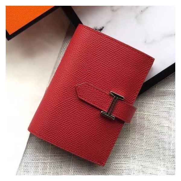 HM Bearn 10cm Mini Wallet In Red Epsom Leather