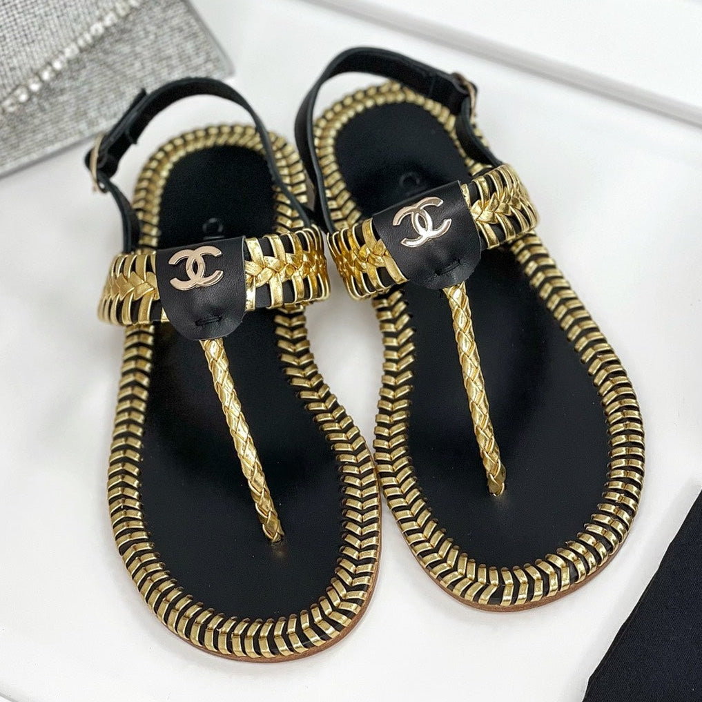 Chanel 2026 Braided Sandals Leather 162281