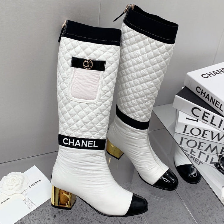Chanel 2026 Knee-High Boots 50mm Fabric 162205