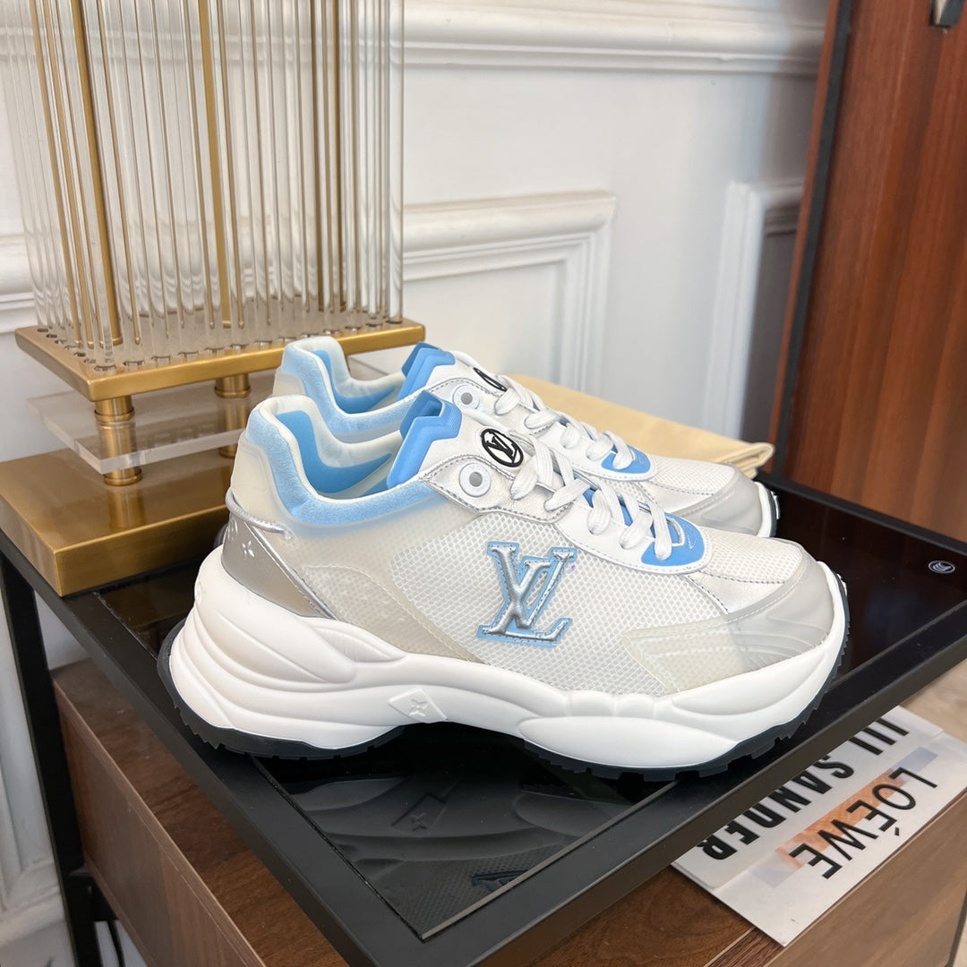 LV RUN 55 SNEAKER WHITE BLUE