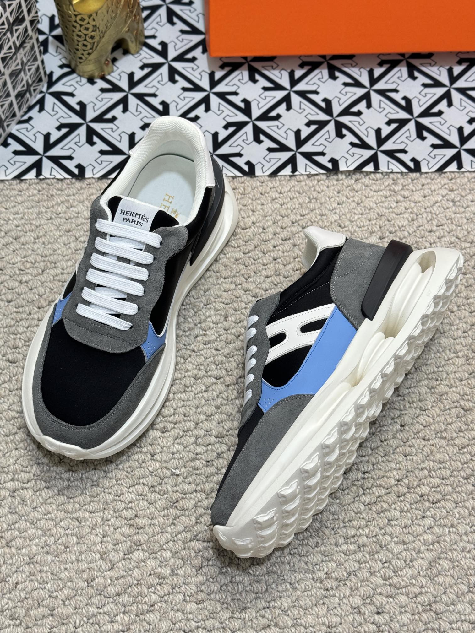 HM Men's Sneaker Cowhide Suede 524700