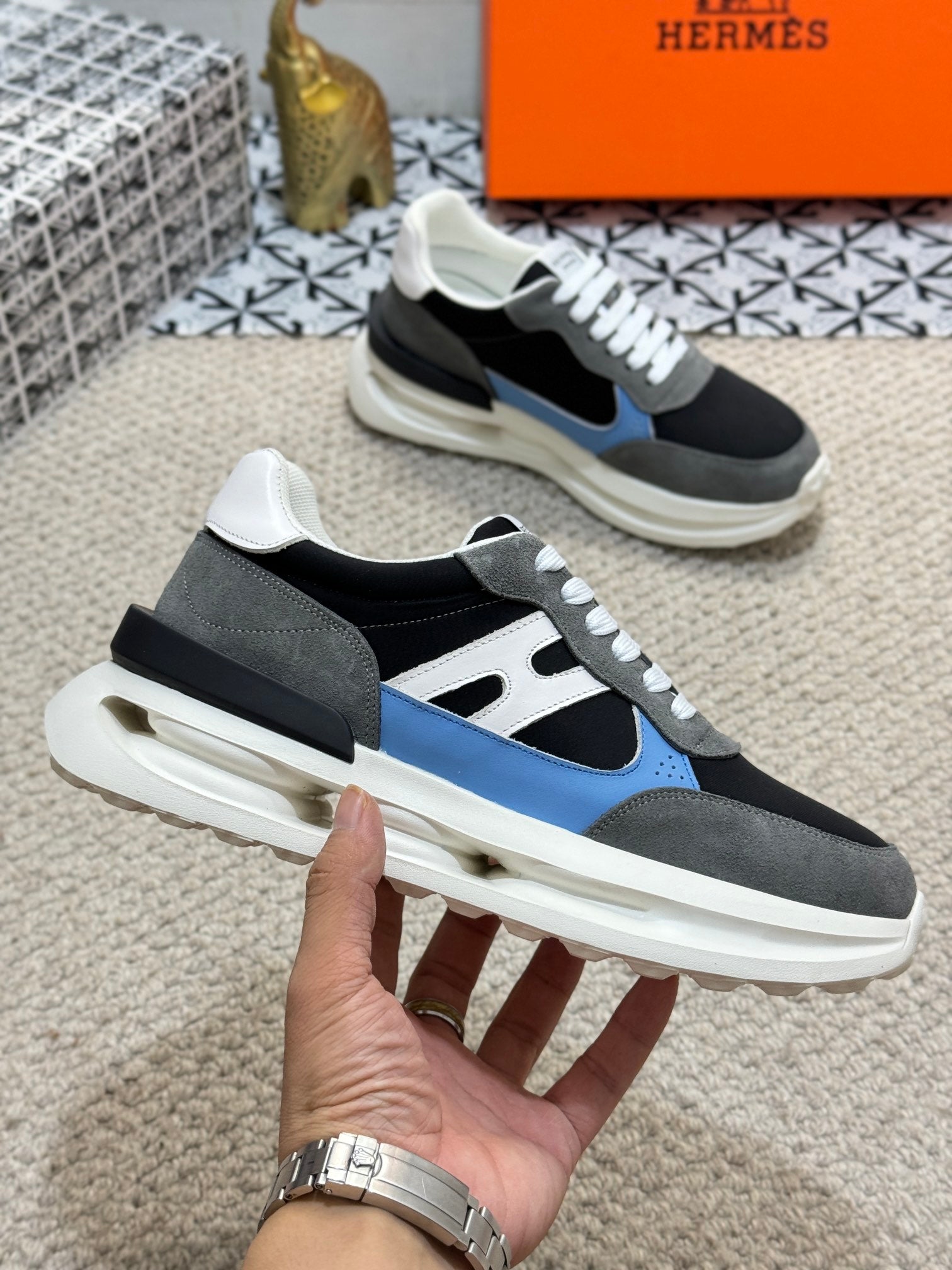 HM Men's Sneaker Cowhide Suede 524700