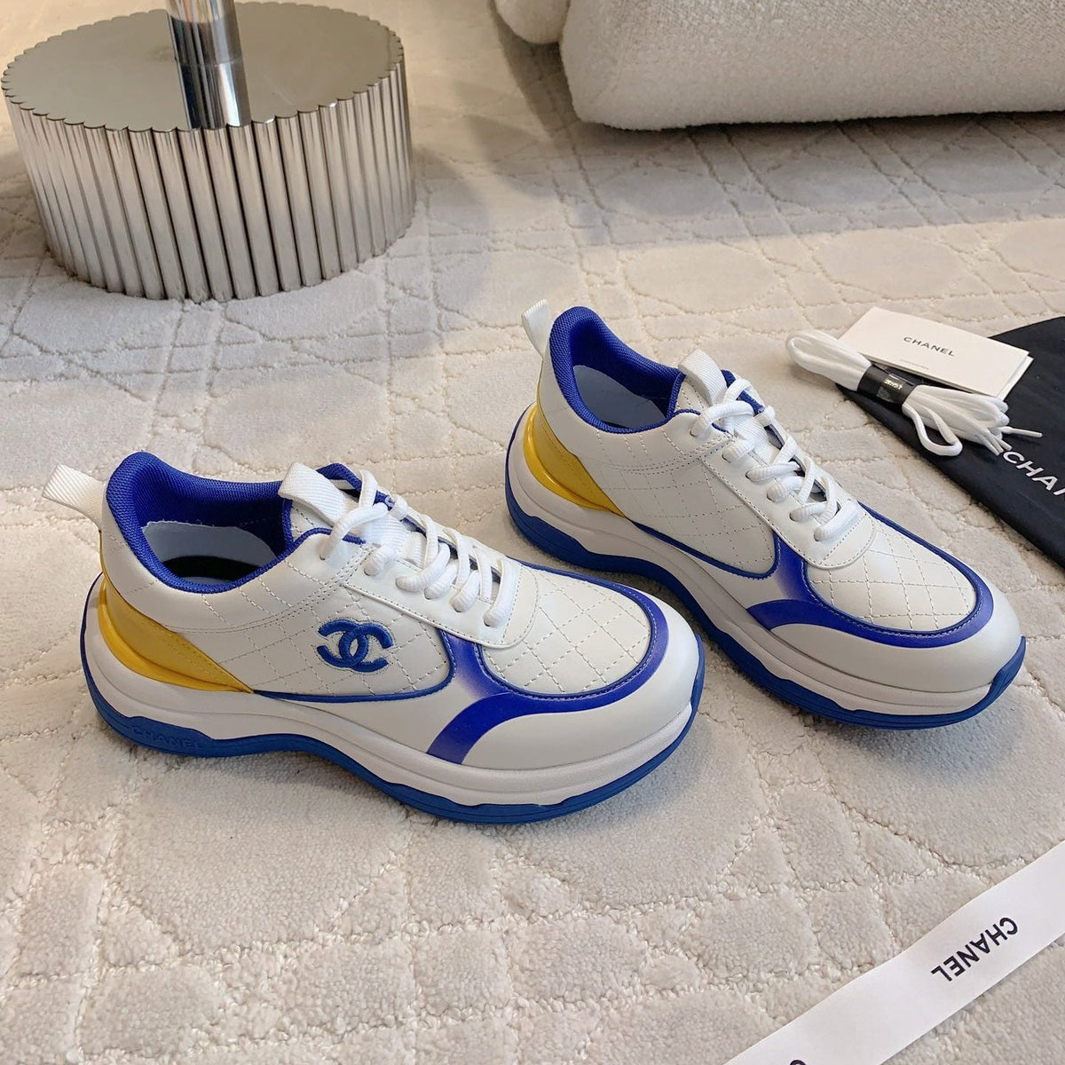 Chanel 2026 Quilted Platform Sneakers Leather 183733
