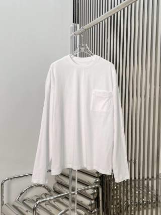 Miu Miu 25 Letter Embroidered Long-sleeved T-shirt Cotton