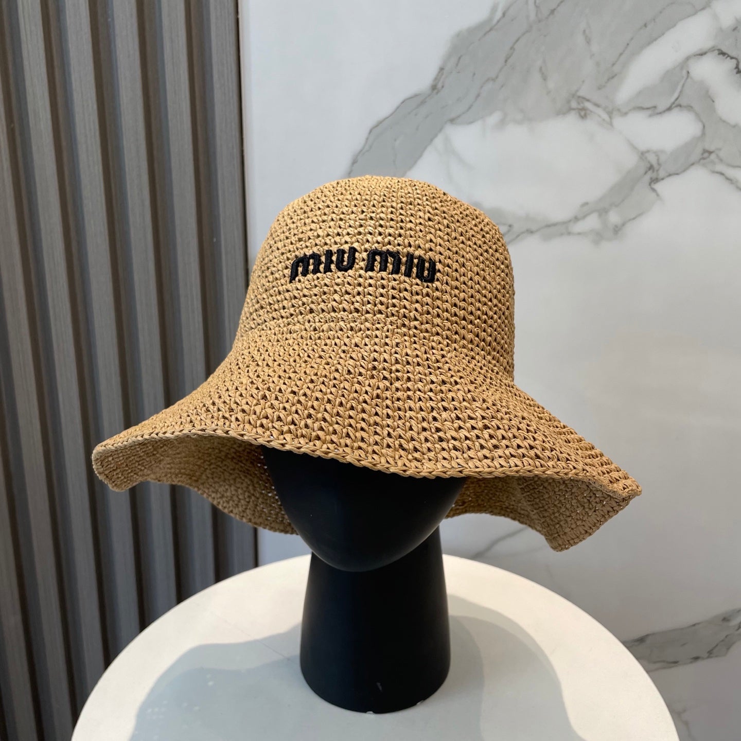 Miumiu Raffia Bucket Hat 268990