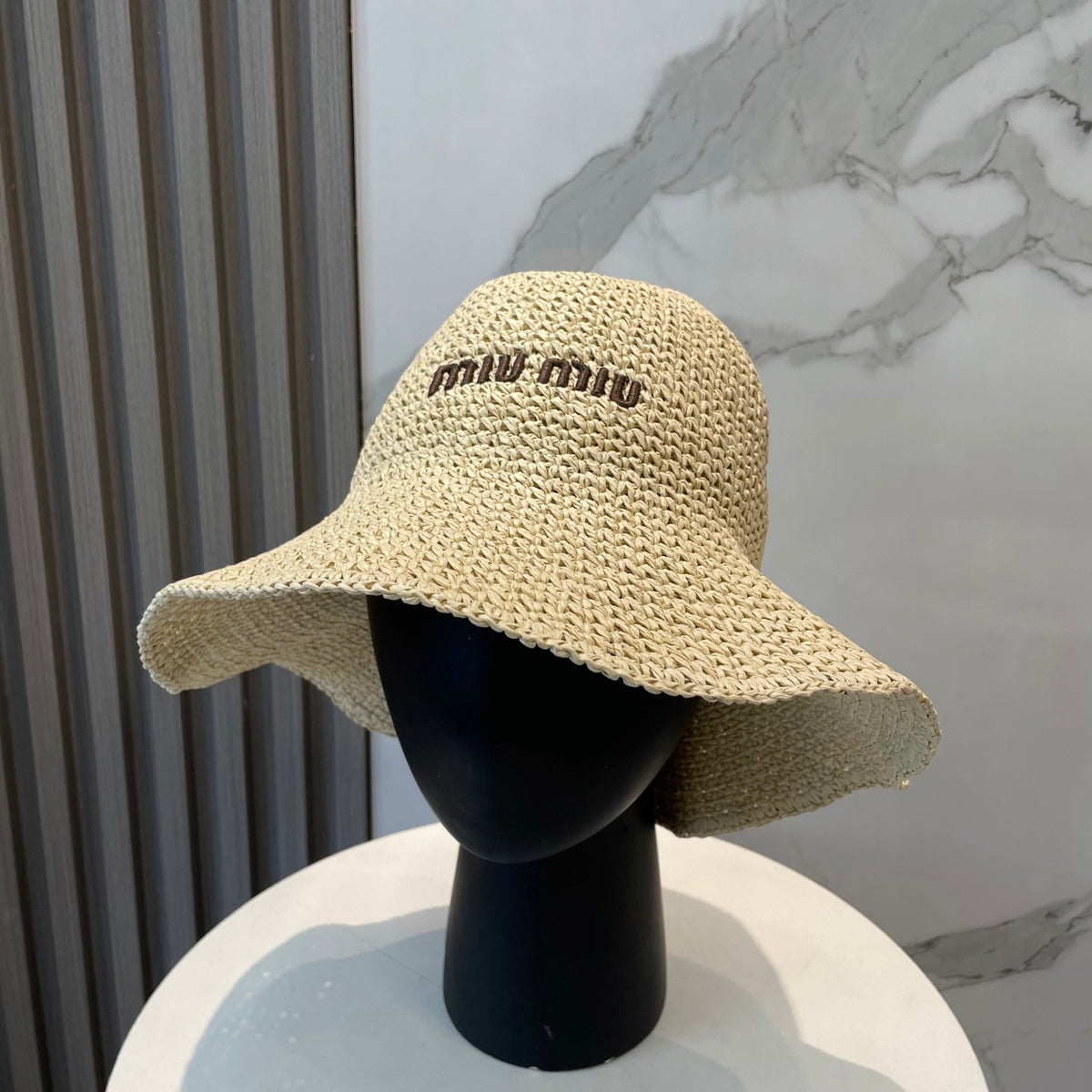 Miumiu Raffia Bucket Hat 268990