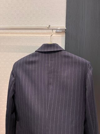 Loewe Draped Vest Suit Dark Blue Cotton