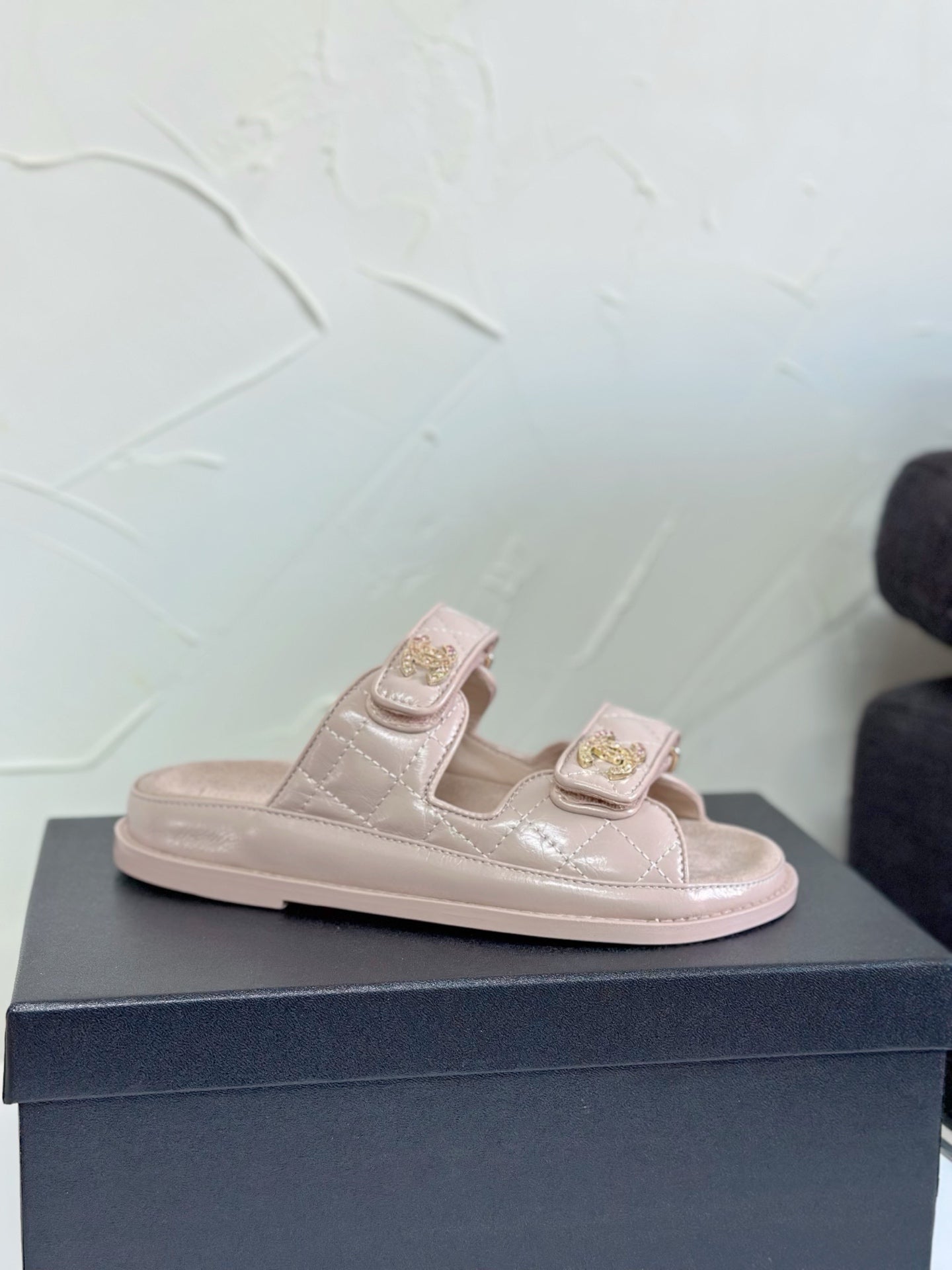 CC 25 Mules Light Pink Lambskin