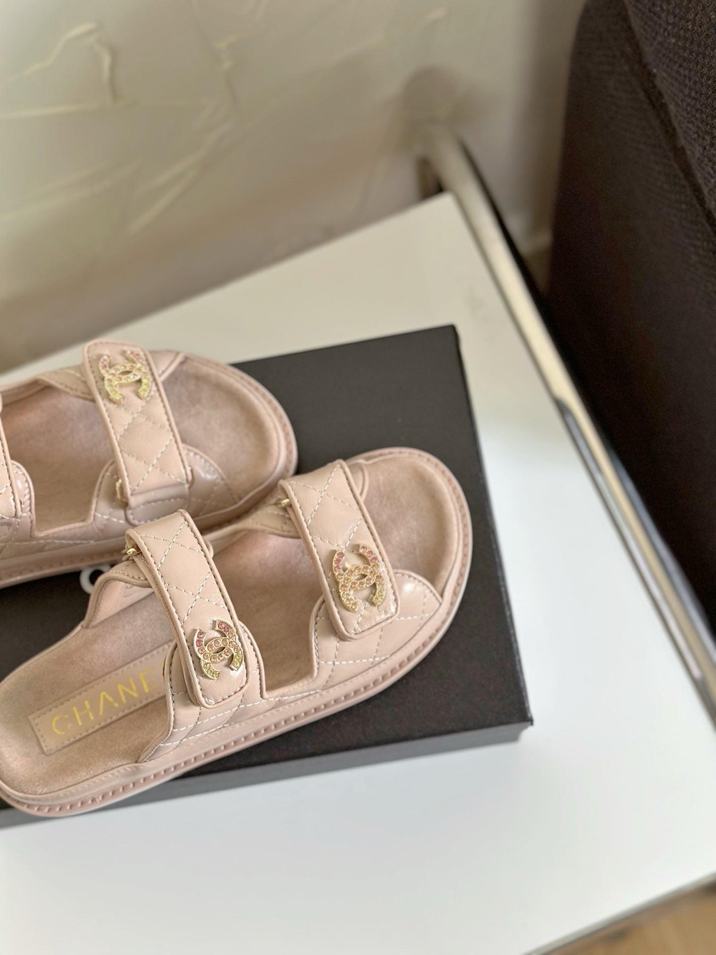 CC 25 Mules Light Pink Lambskin