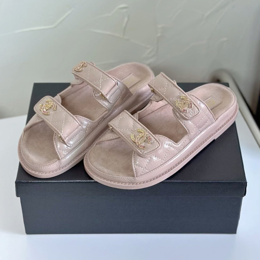 CC 25 Mules Light Pink Lambskin
