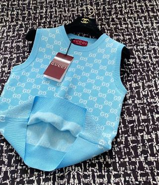 Gucci 25 Diamond Knitted Vest Wool