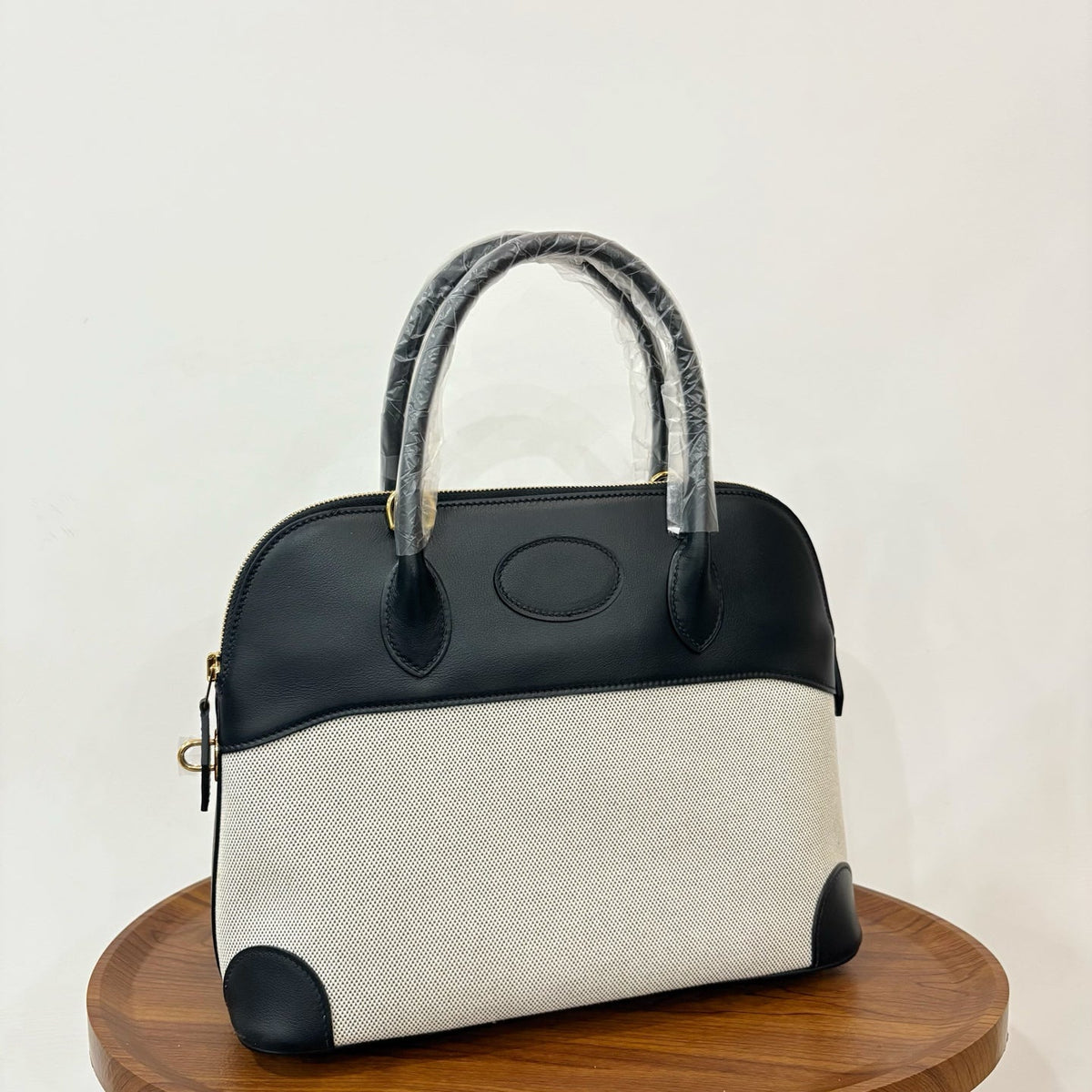 High-end Hermes 2026 Bolide Bowling Bag 31cm Canvas/Swift Leather