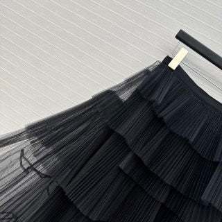 CD 25 Pleated Chiffon Skirt Polyester