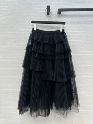 CD 25 Pleated Chiffon Skirt Polyester