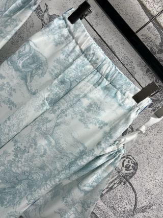 CD 25 Print Suit Pink and Light Blue Cotton