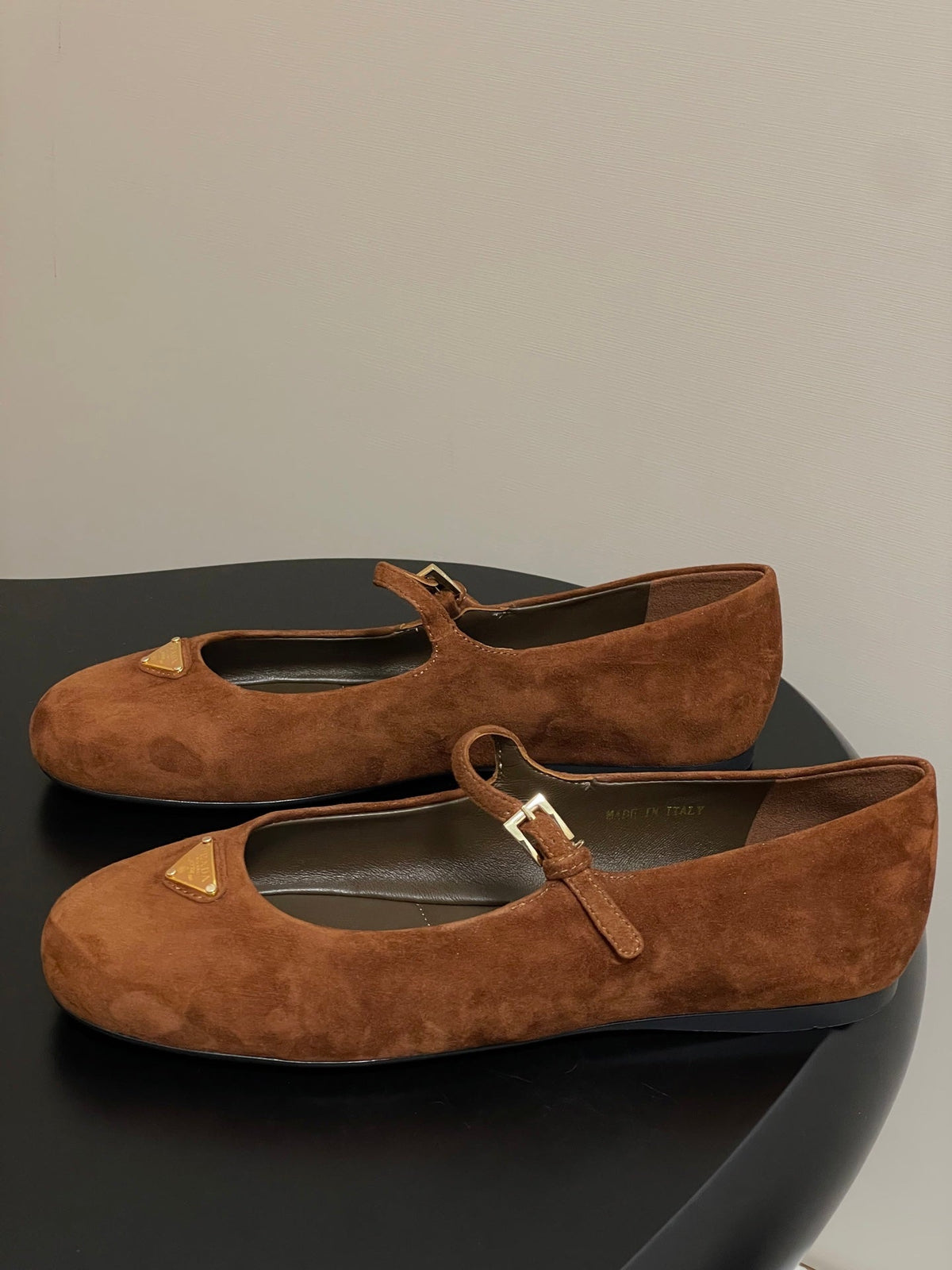 Prada 2026 Ballet Flat Suede Sheepskin Silk 715617
