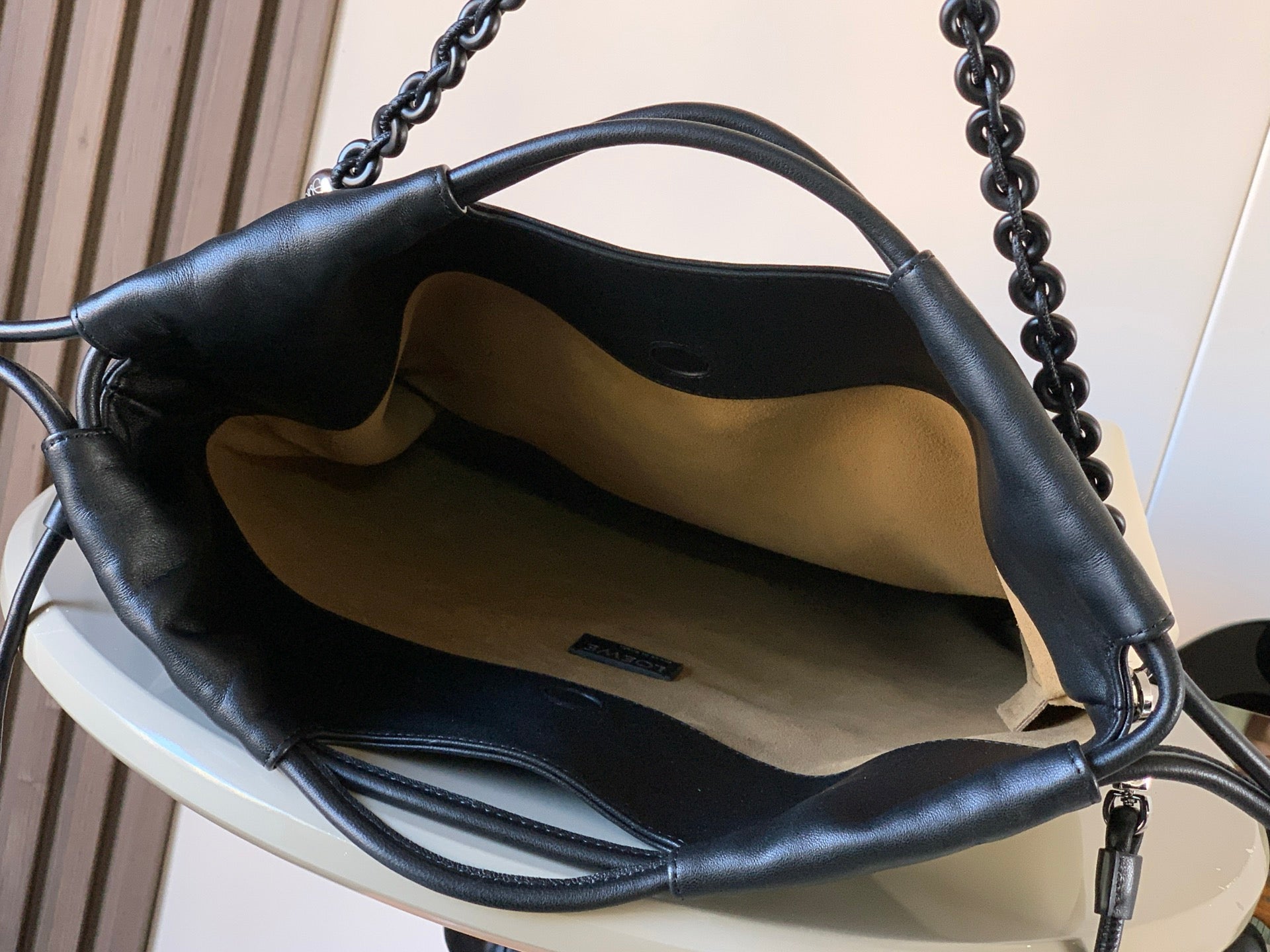 Loewe 2025 Two-Tone Nappa Lambskin 38cm Flamenco Purse Tote Bag 274700