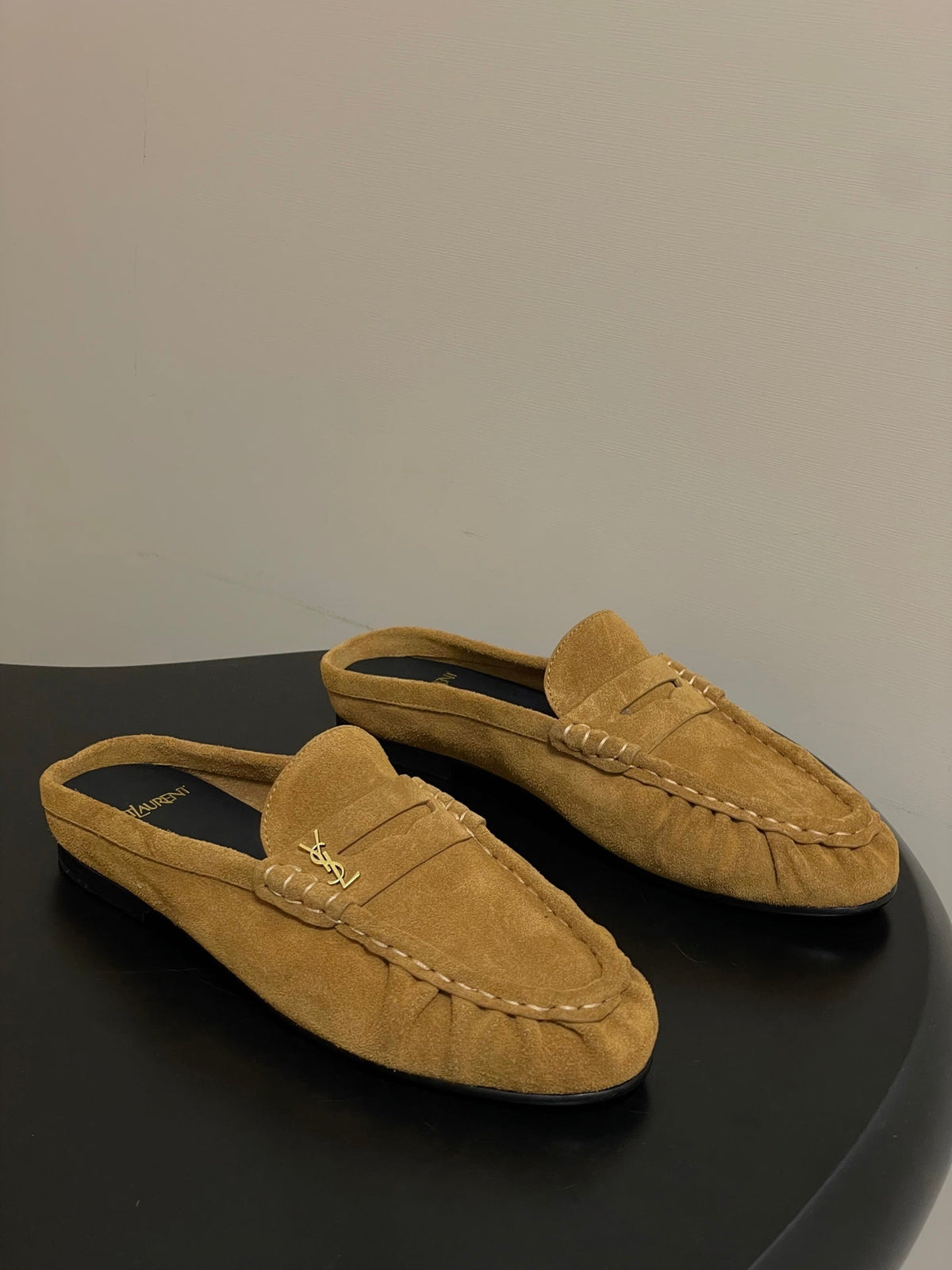 Saint Laurent 2026 Le Loafer Mules Suede Leather 593933