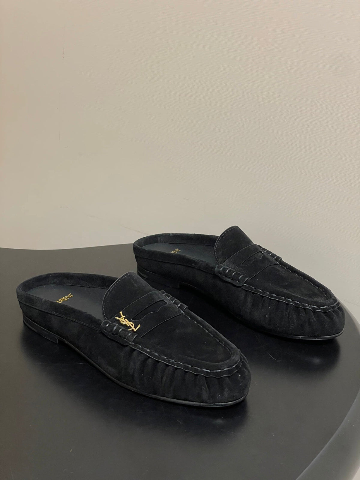 Saint Laurent 2026 Le Loafer Mules Suede Leather 593933