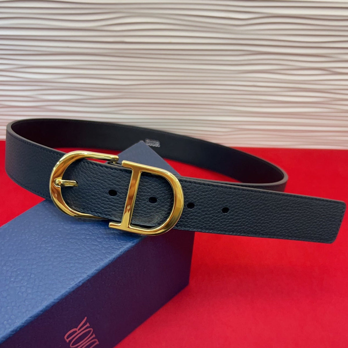 Dior 2026 CD Buckle Belt 35mm Calfskin