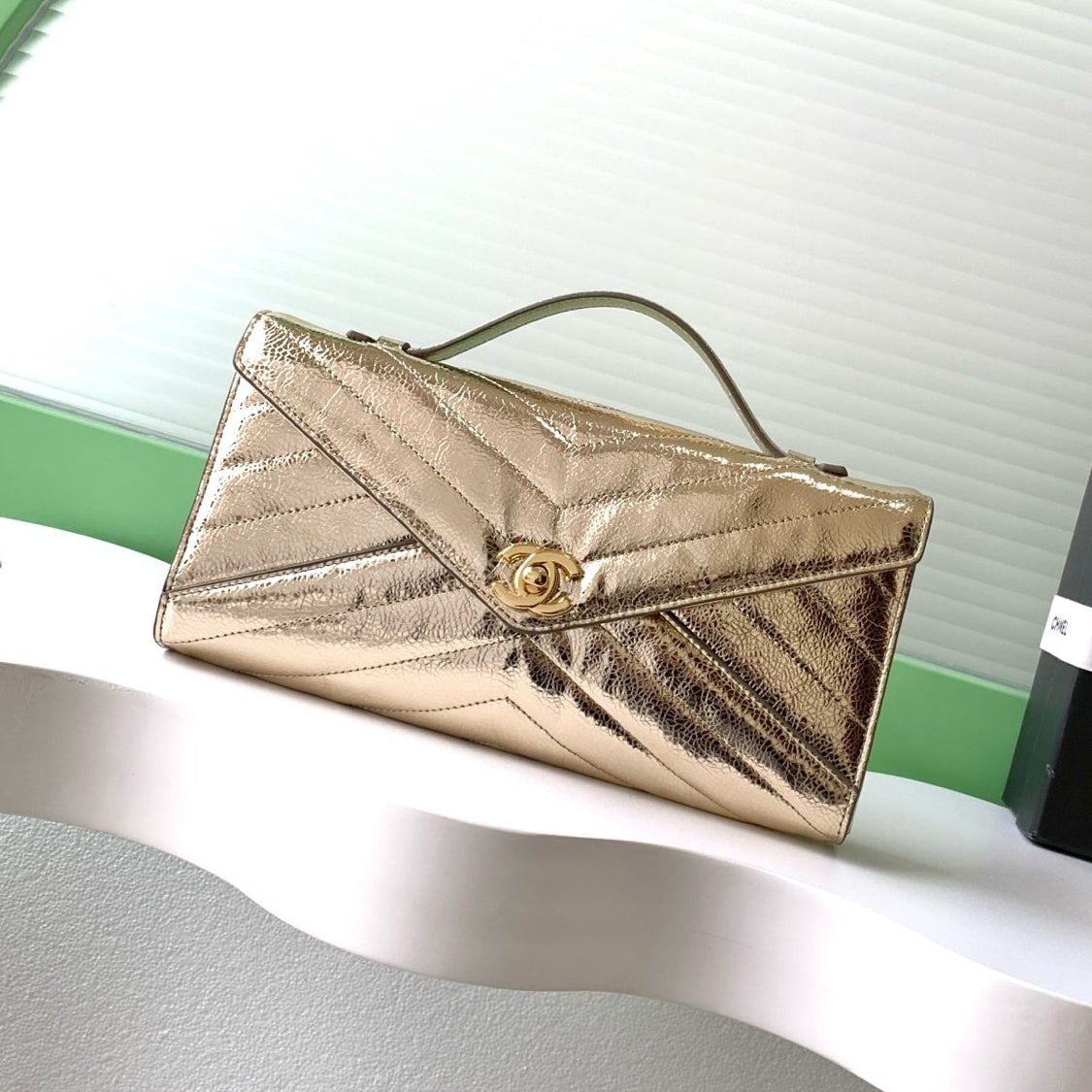 Chanel 2026 Top Handle Clutch Bag 26cm Calfskin 407397