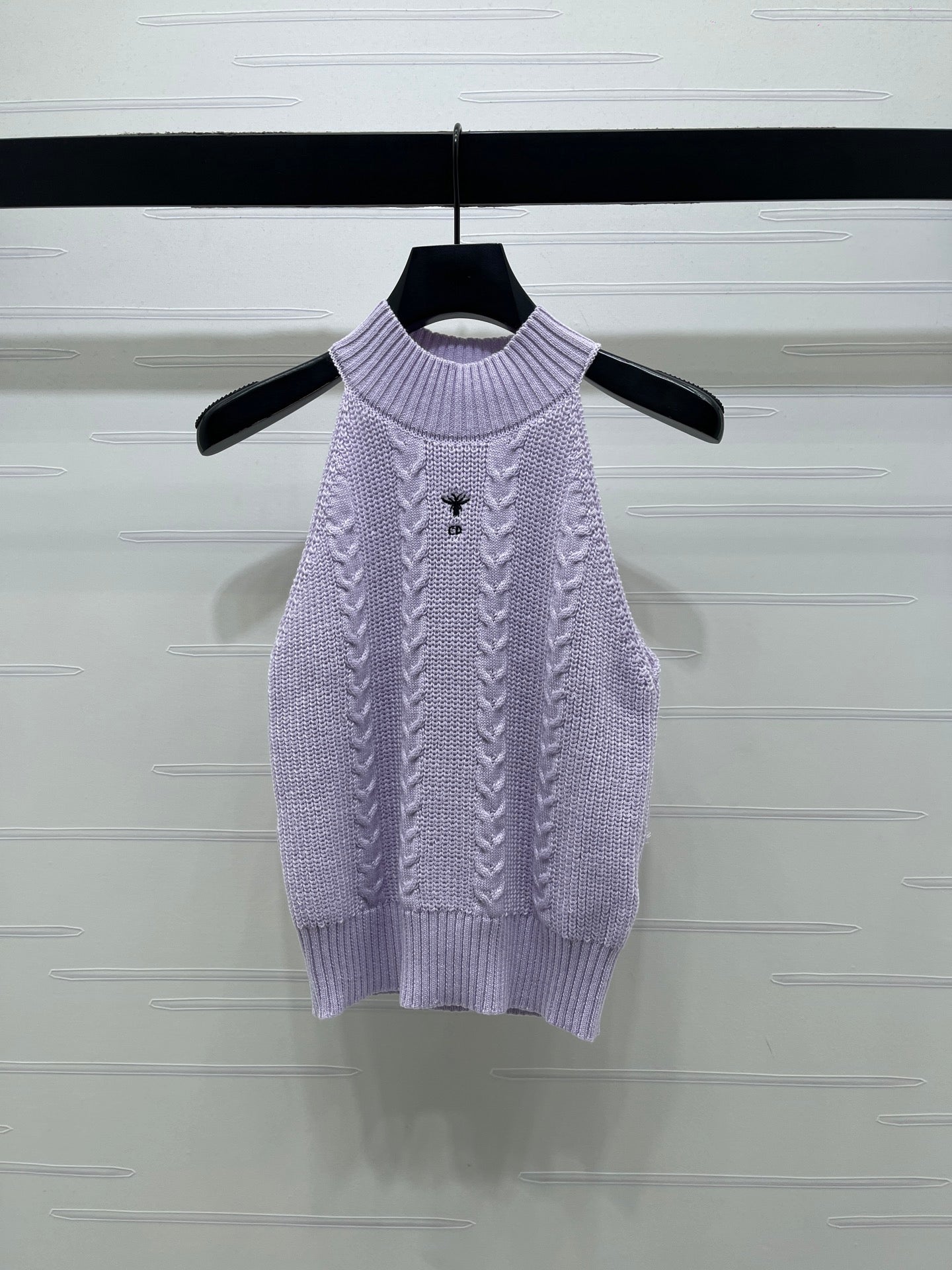 Dior 2026 Cable Knit Halter Neck Vest Wool
