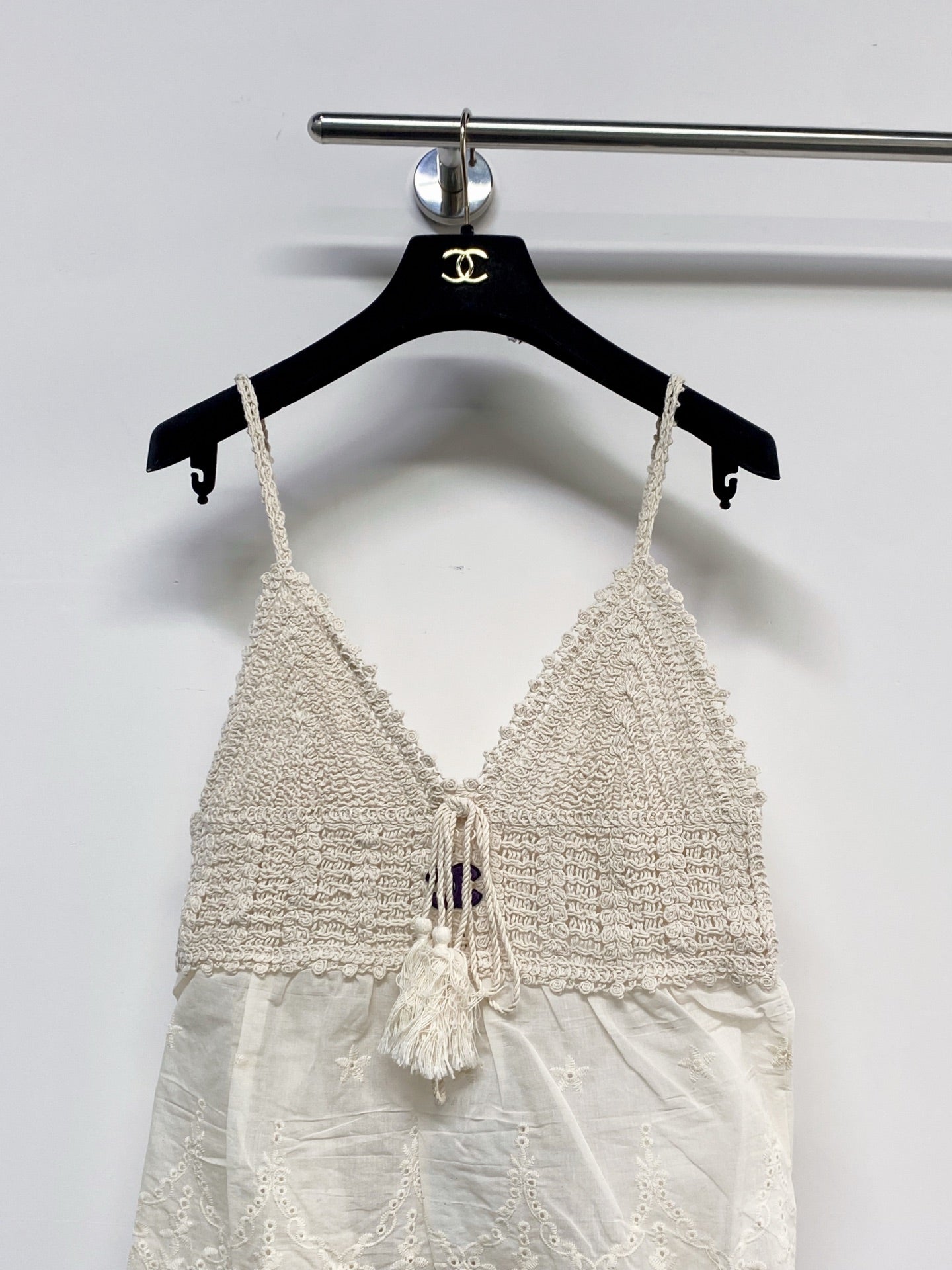 Chanel 2026 Camisole Beige and White Cotton