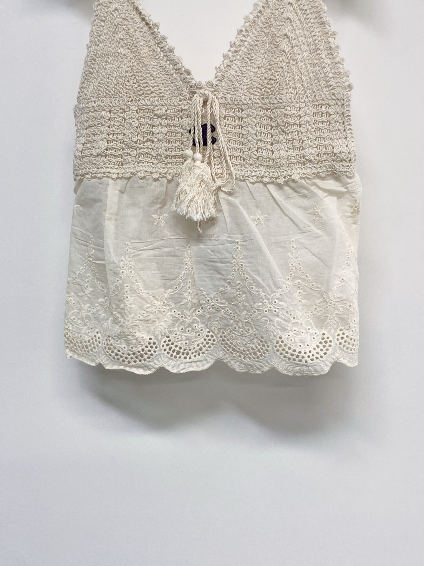 Chanel 2026 Camisole Beige and White Cotton