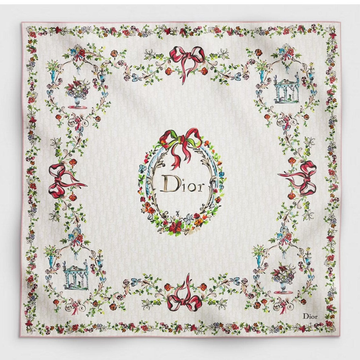 Dior 2026 Arabesque Scarf 90cm Colorful Silk 211790