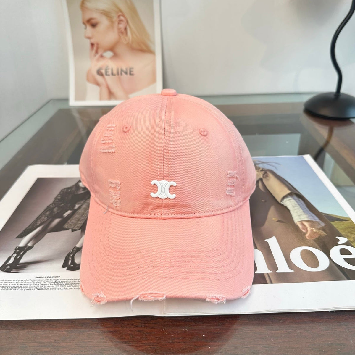 Chanel Distressed Baseball Cap 343468
