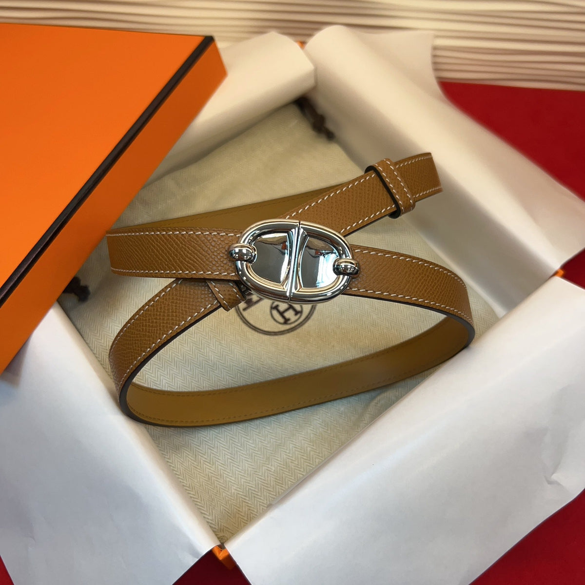 Hermes 2026 Chaine Ancre Belt 18mm Epsom leather 212454