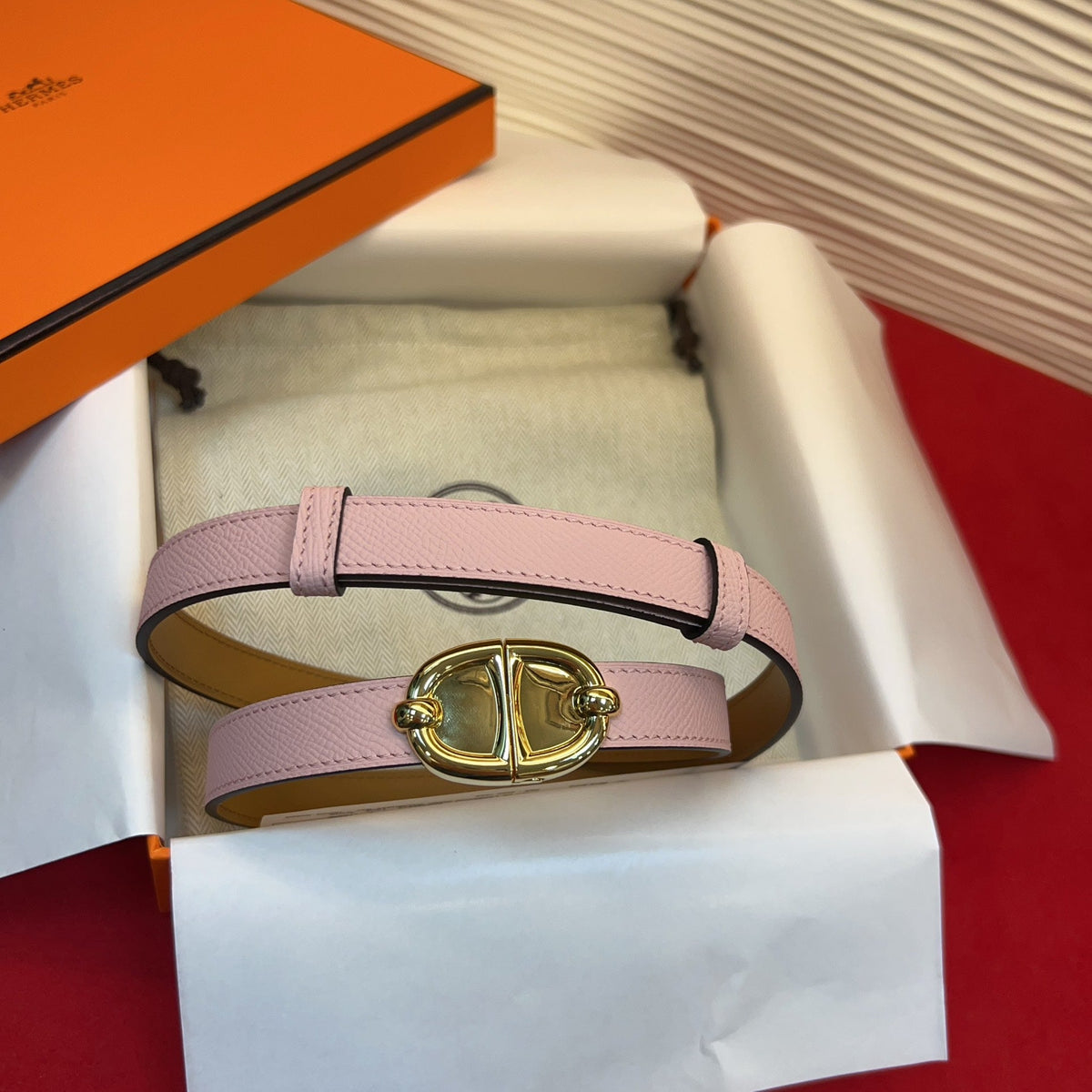 Hermes 2026 Chaine Ancre Belt 18mm Epsom leather 212454
